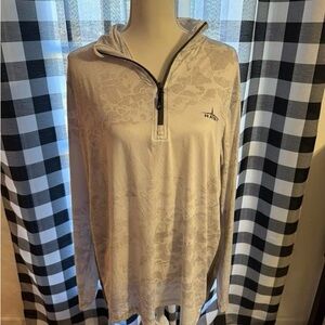 White Half-Zip Men's Shirt